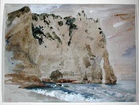 Cliffs of Etretat. The Pied du Cheval 1838  and