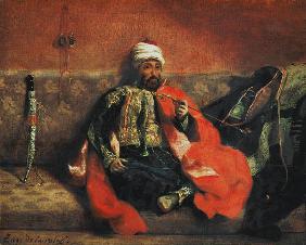 Rauchender Türke auf einem Divan 1825