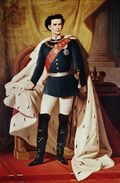 Portrait of Ludwig II (1845-86)of Bavaria in uniform von Ferdinand II Piloty