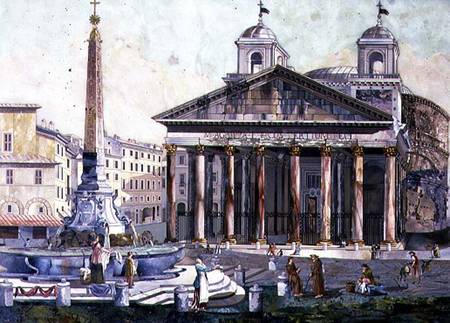 View of the Pantheon, Rome von Ferdinando Pattini