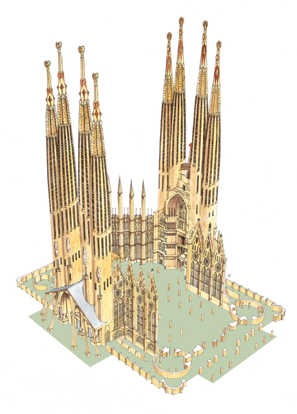The Holy Family, Antonio Gaudi. Barcelona, Spain von Fernando Aznar Cenamor