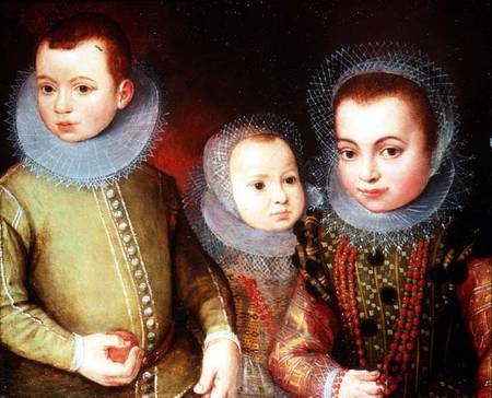Portrait of Three Tudor Children von F.F.