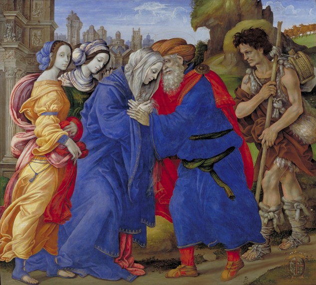 Begegnung Joachims und Annas an der Goldenen Pforte von Filippino Lippi