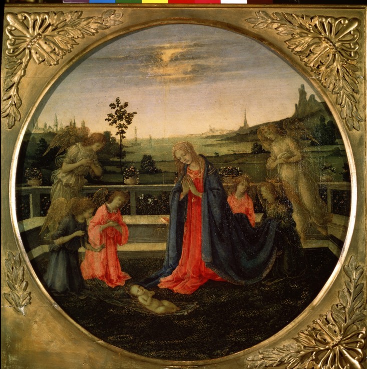 Die Anbetung des Christuskindes von Filippino Lippi