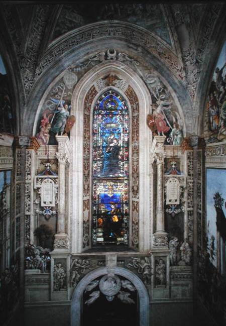 East wall of Strozzi Chapel (photo) von Filippino Lippi