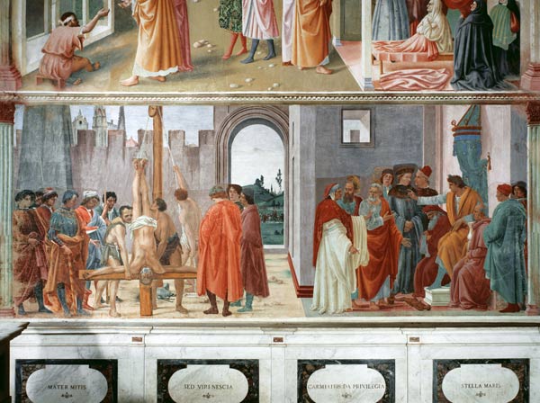 The Dispute with Simon Mago and the Crucifixion of St. Peter von Filippino Lippi