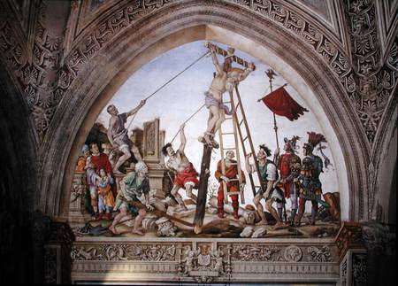 Martyrdom of St. Philip, south wall of Strozzi Chapel von Filippino Lippi