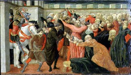 The Massacre of the Innocents, detail of a predella panel von Filippino Lippi