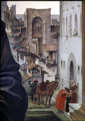 Nerli Altarpiece, detail of the San Frediano gate in Florence 1494