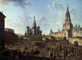 Der Rote Platz in Moskau 1801