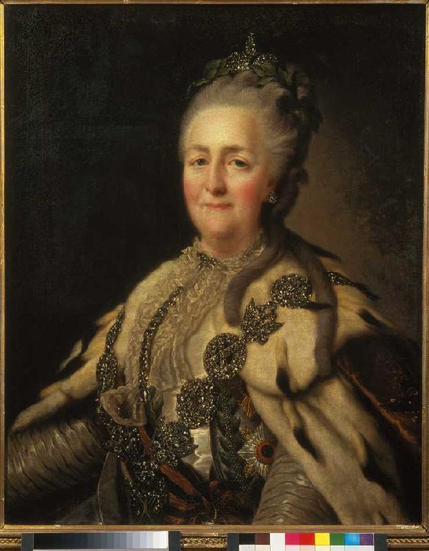 Bildnis der Zarin Katharina II. von Fjodor Stepanowitsch Rokotov