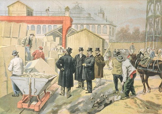 The Prince of Wales (1841-1910) Visiting the Building Site of the 1900 Universal Exhibition, from '' von F.L. Meaulle