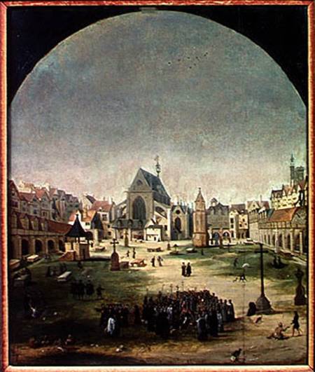 The Cemetery of the Innocents and the Mass Grave During the Reign of Francois I von Flemish School