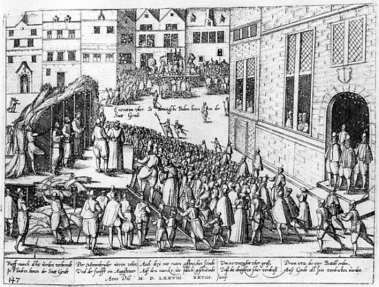 Scenes of the Spanish Inquisition at Ghent, June 1578 von Flemish School