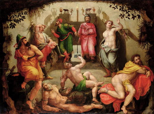 Plato's Cave (oil on panel) von Flemish School, (16th century)