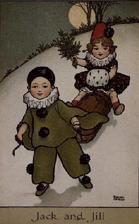 Jack and Jill, Victorian card