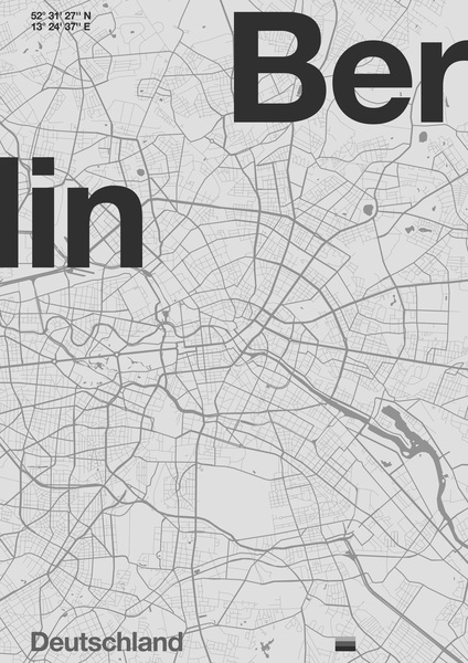 Berlin Minimal Map von Florent Bodart