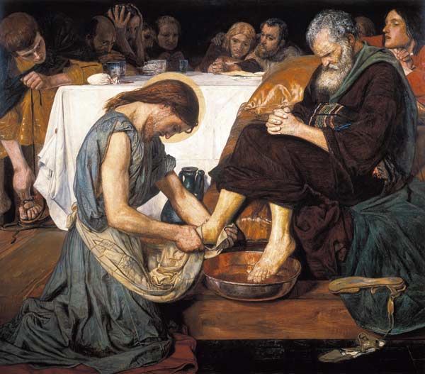 Christ washing Peter's feet von Ford Madox Brown