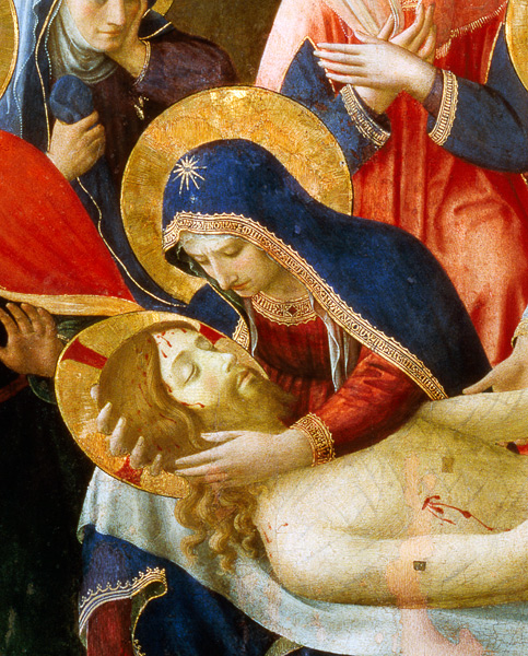Deposition from the Cross, detail of the Virgin Mary von Fra Beato Angelico