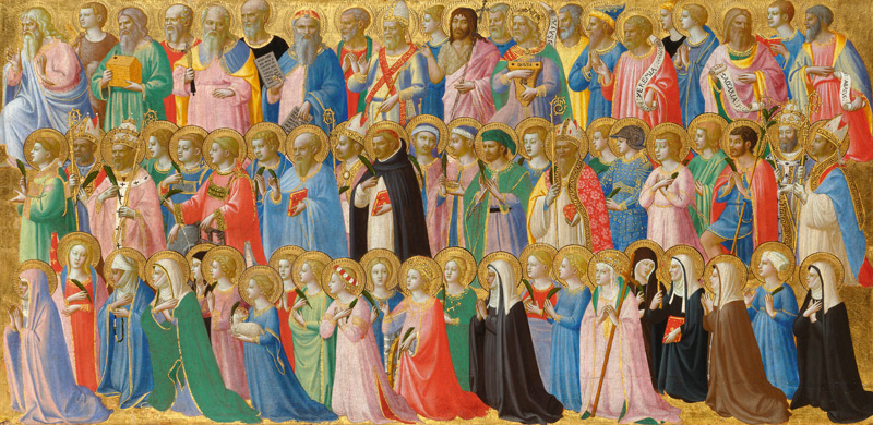 The Forerunners of Christ with Saints and Martyrs, 1423-24 (egg tempera on wood) von Fra Beato Angelico