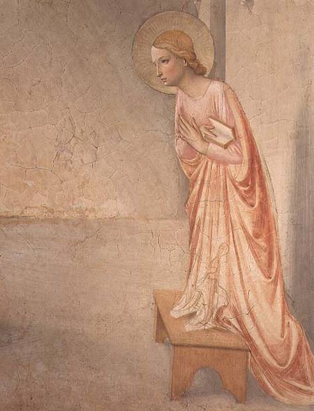 The Annunciation, detail of the Virgin von Fra Beato Angelico