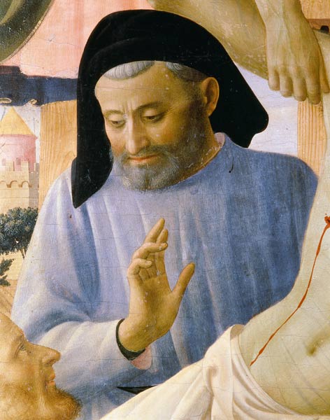 Santa Trinita, detail of Joseph of Arimathaea von Fra Beato Angelico