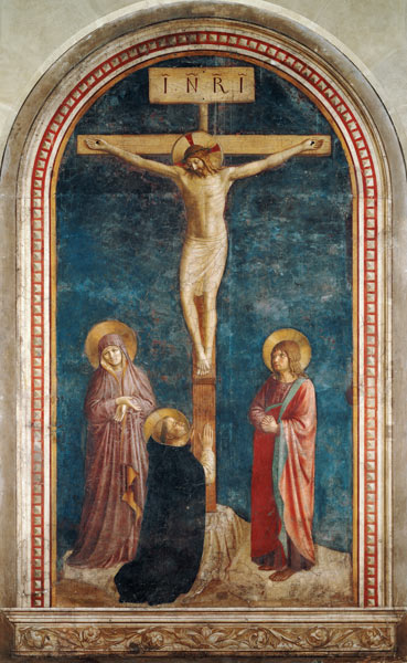 Die Kreuzigung mit dem Heiligen Dominikus von Fra Beato Angelico
