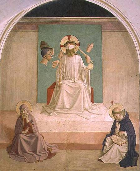 The Mocking of Christ with the Virgin and St. Dominic von Fra Beato Angelico