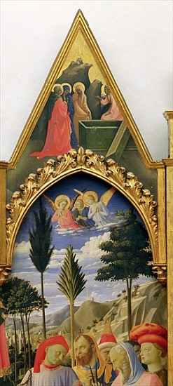 Santa Trinita Altarpiece, frame and pinnacles Lorenzo Monaco (Piero di Giovanni) (c.1370-1425) compl von Fra Beato Angelico