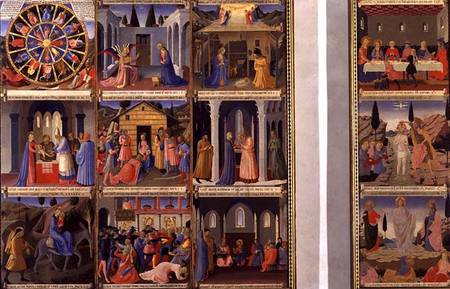 Scenes from the Life of Christ, panels one and two from the Silver Treasury of Santissima Annunziata von Fra Beato Angelico