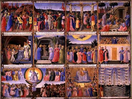 Scenes from the Passion of Christ and the Last Judgement, originally drawers from a cabinet storing von Fra Beato Angelico