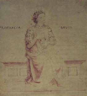 King David playing a harp c.1430