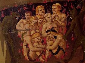The Last Judgement, detail of the damned in hell, c.1431