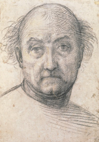 Kopfstudie eines Mannes (wahrscheinlich Selbstbildnis) von Fra Bartolomeo
