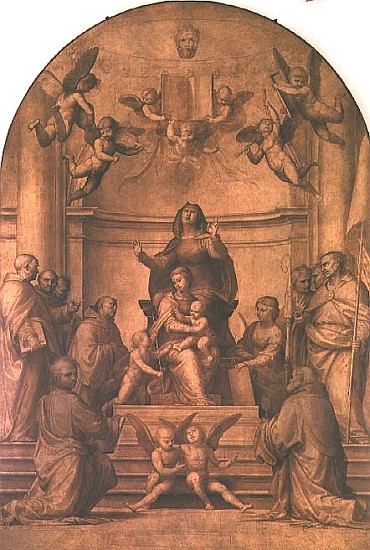 St. Anne (sepia altarpiece) von Fra Bartolommeo