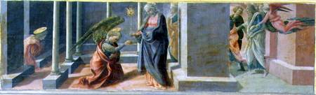 The Annunciation (predella of the Barbadori Altarpiece) von Fra Filippo Lippi