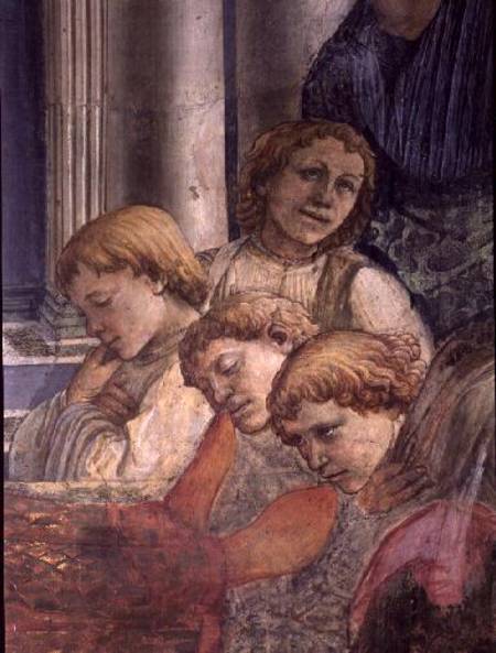 The Celebration of the Relics of St. Stephen (detail of choristers) von Fra Filippo Lippi