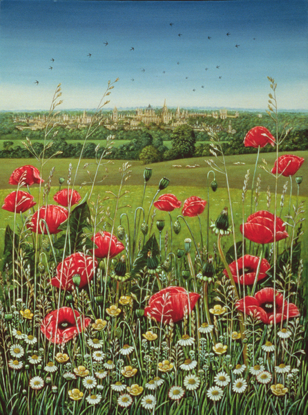 Oxford / Poppies von Frances Broomfield