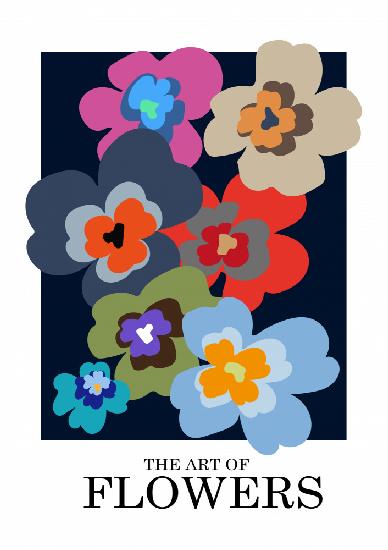 Die Kunst der Blumen blau