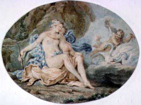 Venus Reclining on a Bank strewn with Drapery von Francesco Bartolozzi