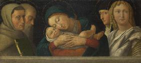 Madonna und Kind mit vier Heiligen