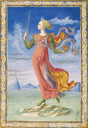 Allegorie von Rom. Illustration für Manuskript De Secundo Bello Punico Poema von Silius Italicus