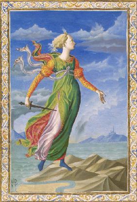 Allegory von Karthago. Illustration für Manuskript De Secundo Bello Punico Poema von Silius Italicus