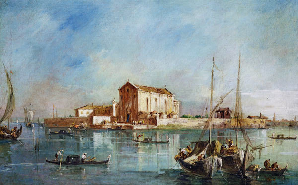The Island of San Cristoforo della Pace, Murano (oil on canvas) von Francesco Guardi