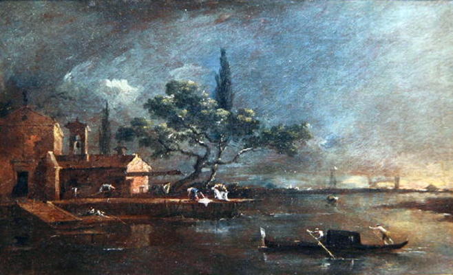 The Anconeta Island (oil on canvas) von Francesco Guardi