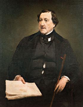 Porträt von Komponist Gioachino Antonio Rossini (1792-1868) 1870