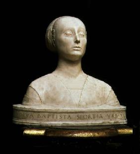 Battista Sforza, Duchess of Urbino, bust
