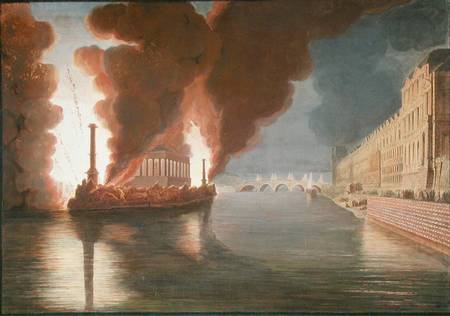 Fireworks on the Seine von Francesco Piranesi