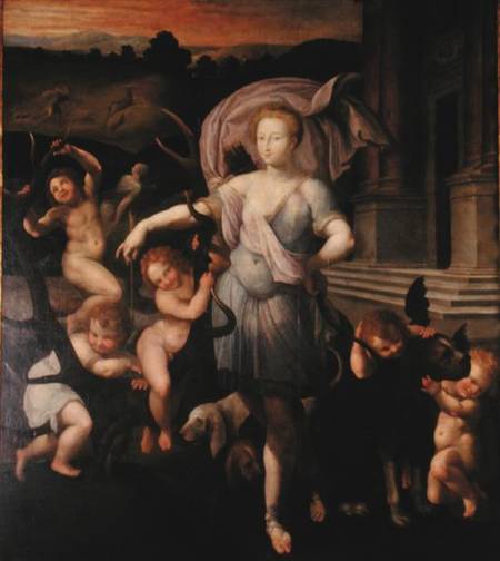 Allegorical portrait of Diane de Poitiers (1499-1566) von Francesco Primaticcio