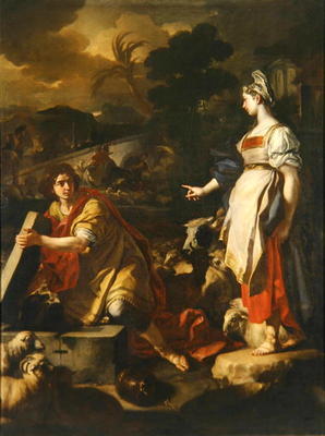 Jacob and Rachel, c.1710 (oil on canvas) von Francesco Solimena